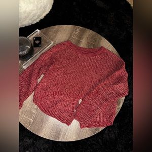 Express sweater, open back design